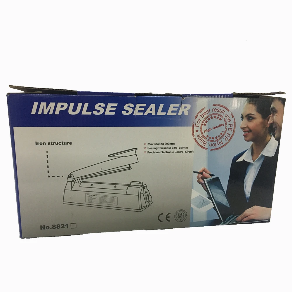 300mm Iron & Plastic Manual Hand Impulse Sealer Impulse Heat Plastic Bag Sealer