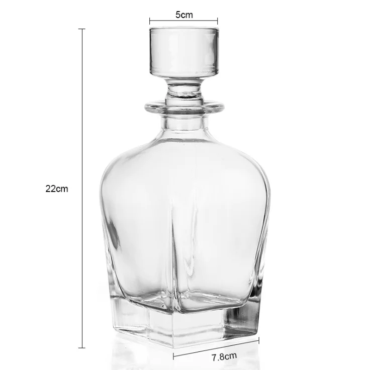 Custom Empty Whisky XO Food Storage Bourbon Decanter Alcohol liquor Wine Glass Bottle Wine Glasses Decanter