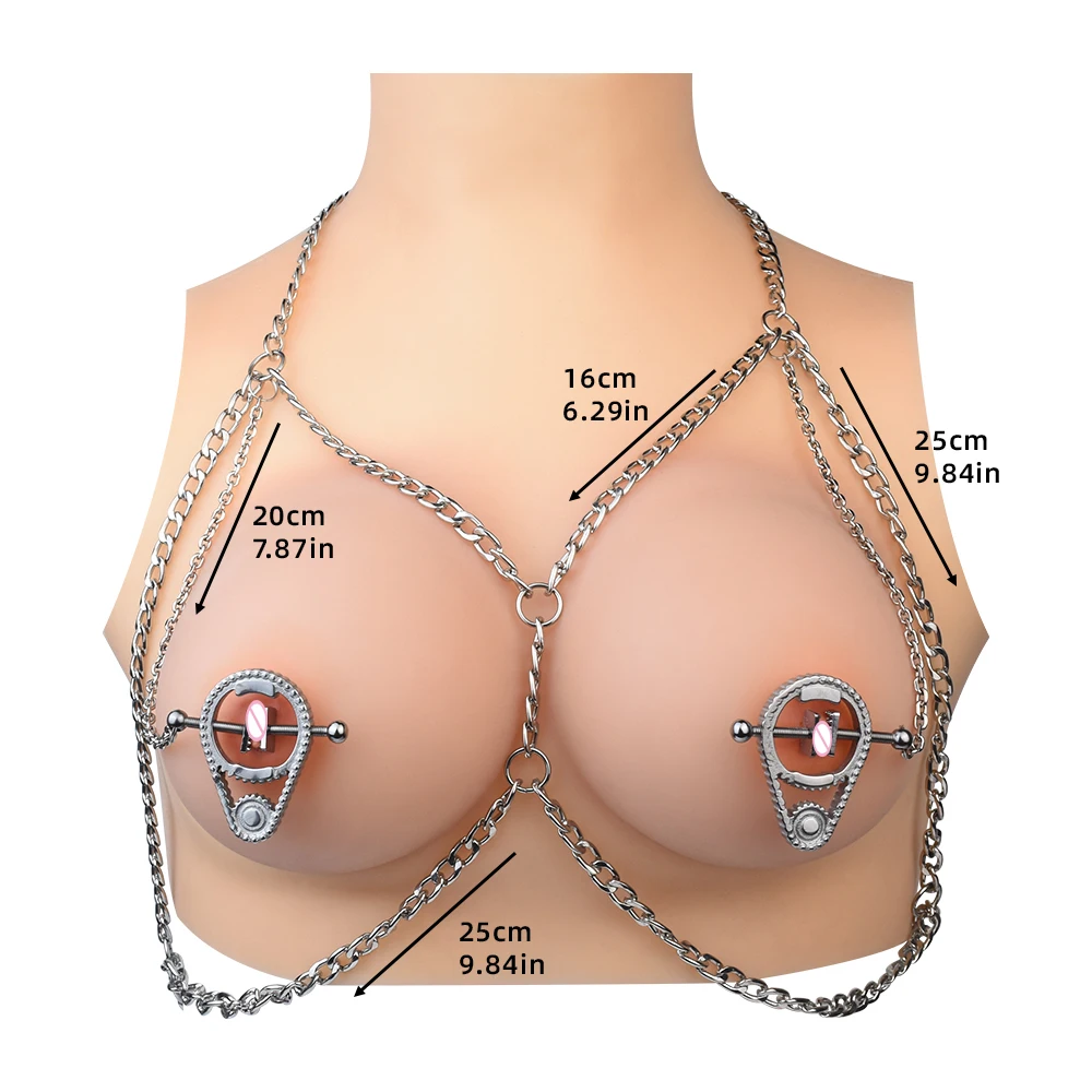 Drop Shipping Metal Nipple Clamps With Chain Set Woman Nipple Clips Breast Bondage Restraint Slave Fetish Nipple Clamp Ring