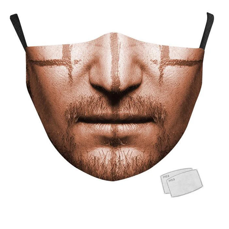 
Fashion luminous cotton mask Halloween mouth-muffle Christmas fiber optic gauze mask 