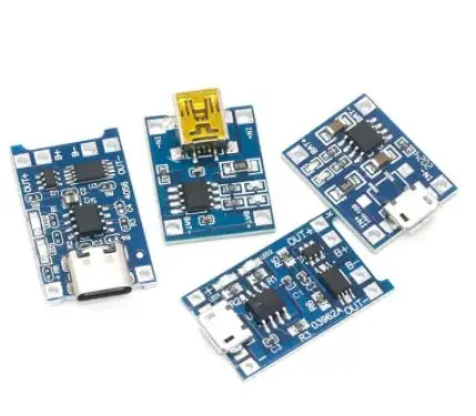 Tp4056 Tc4056 5V 1A Type-c Micro Usb  18650 Lithium Battery Charging Board With Protection Charger Module For Arduino Diy Kit