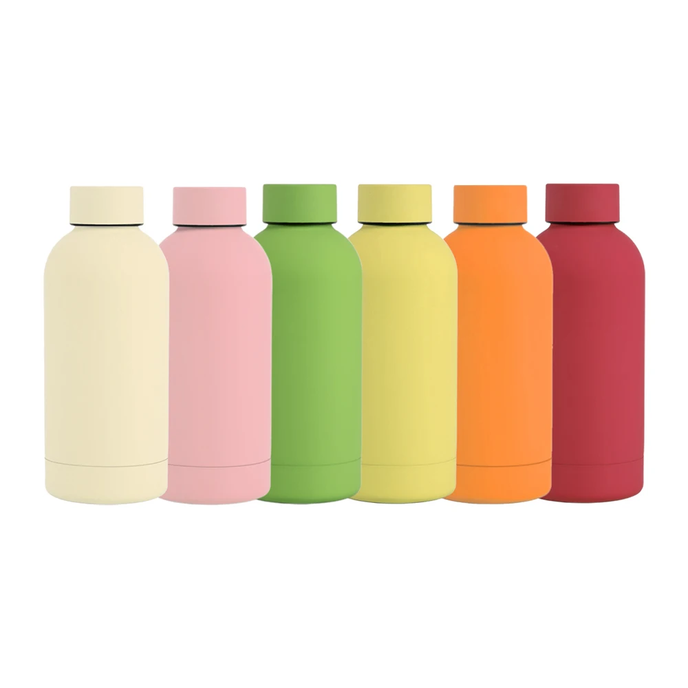 Oem China Cheap Rubber Paint Camping 350/500ml Double Walled Stainless Steel Vacuum Flask Insulated Sport Water Bottle