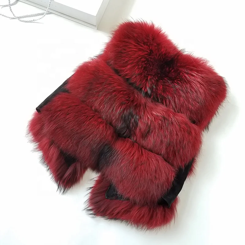 Оптовая Самая лучшая продавая 3 ряда жилетка из натурального меха, женские зимние ботинки из натуральной енота меховой жилет