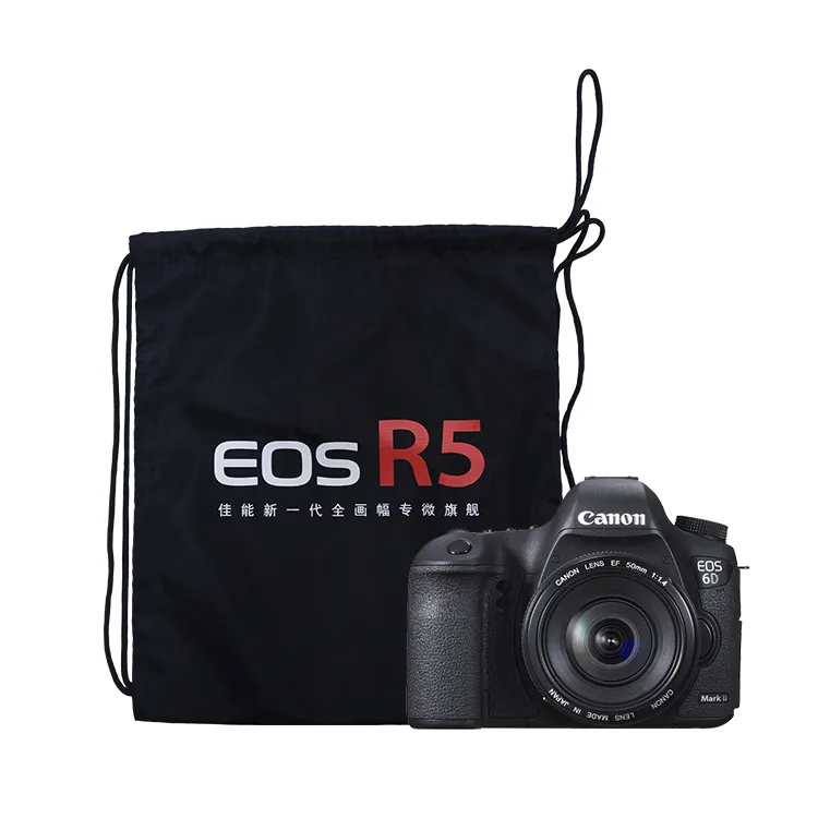 Custom Logo Natural Cotton Blank Hats Clothing Hair Shopping Packaging Muslin Drawstring Bag Pouch