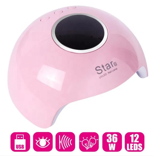 
36W LED Uv Gel Nail Lamp professional nail gel polish dryer electric USB plug 