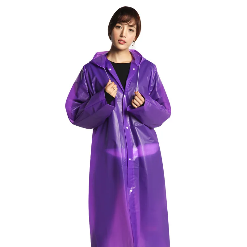 Adult thickened non disposable raincoat portable fashion raincoat outdoor travel EVA raincoat