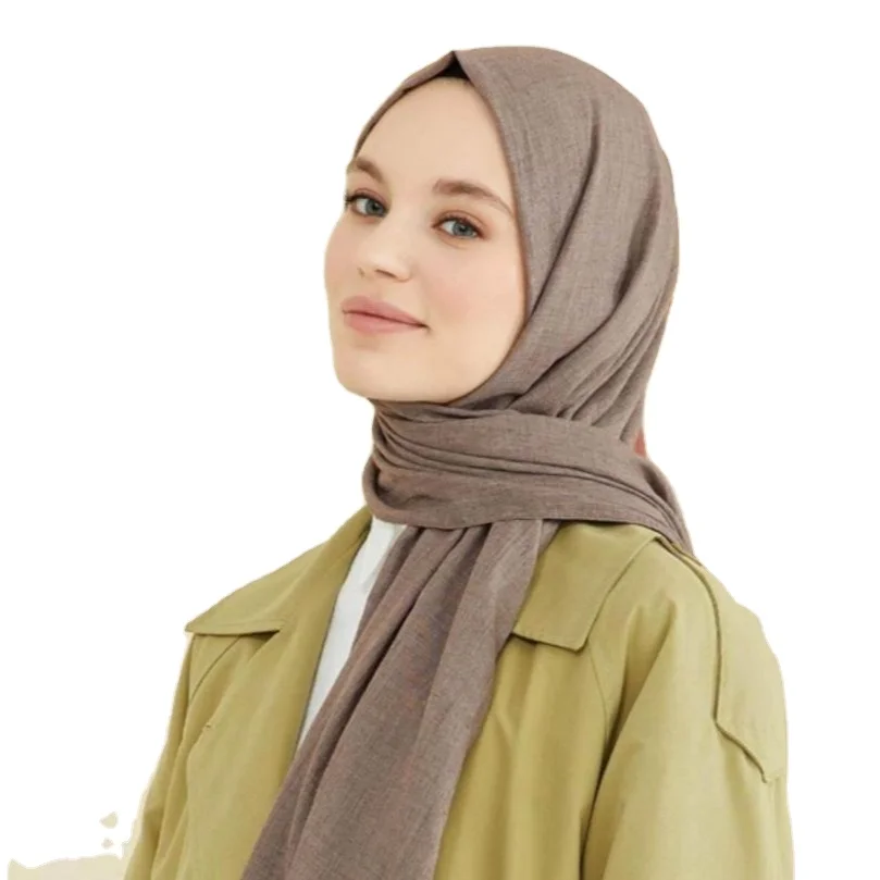 Cotton Women Shawl High Quality Cotton Woman Hijab Traditional Islamic Turban  For Girls Non Sweat Super Light Scarves