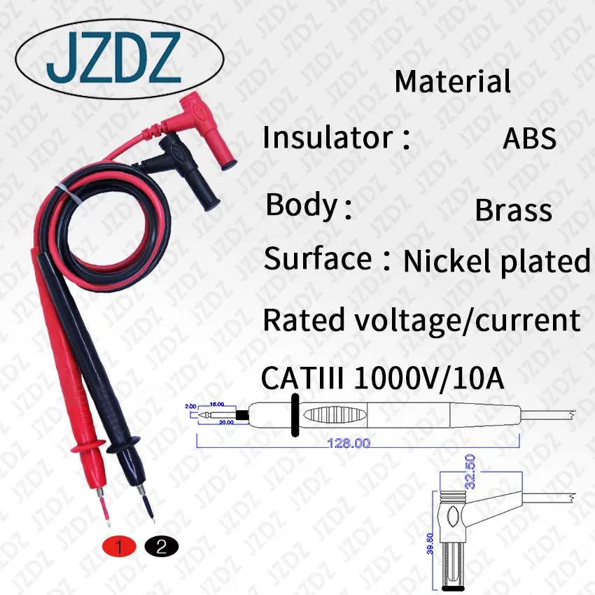 
JZDZ J.30029 Multimeter probe the test lead package probe of the multimeter conductor head of the digital multimeter cable probe 