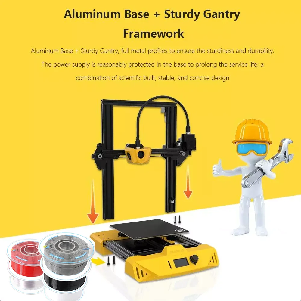 YOUSU FDM 3d printer fit for TPU/PLA/ABS/PETG/WOOD filament printer Artillery Hornet 3d filament printer