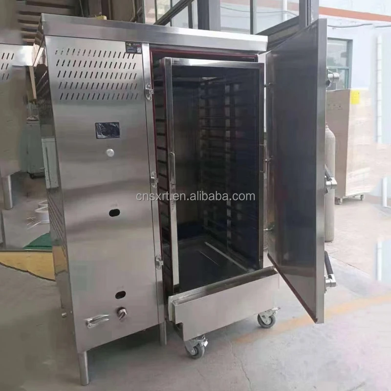 Commercial Custom Plateau special purpose Gas Rice Food Steamer cabinet Cart with trolley