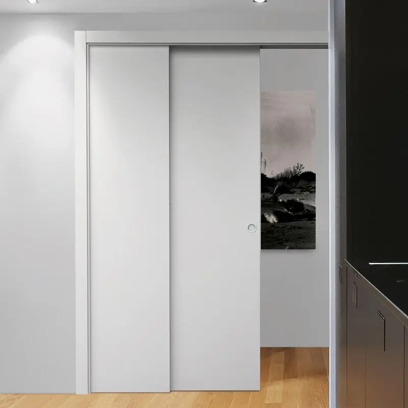 New Design Residential Pocket Door Cavity Privacy Wooden Sliding Doors Lock Hardware