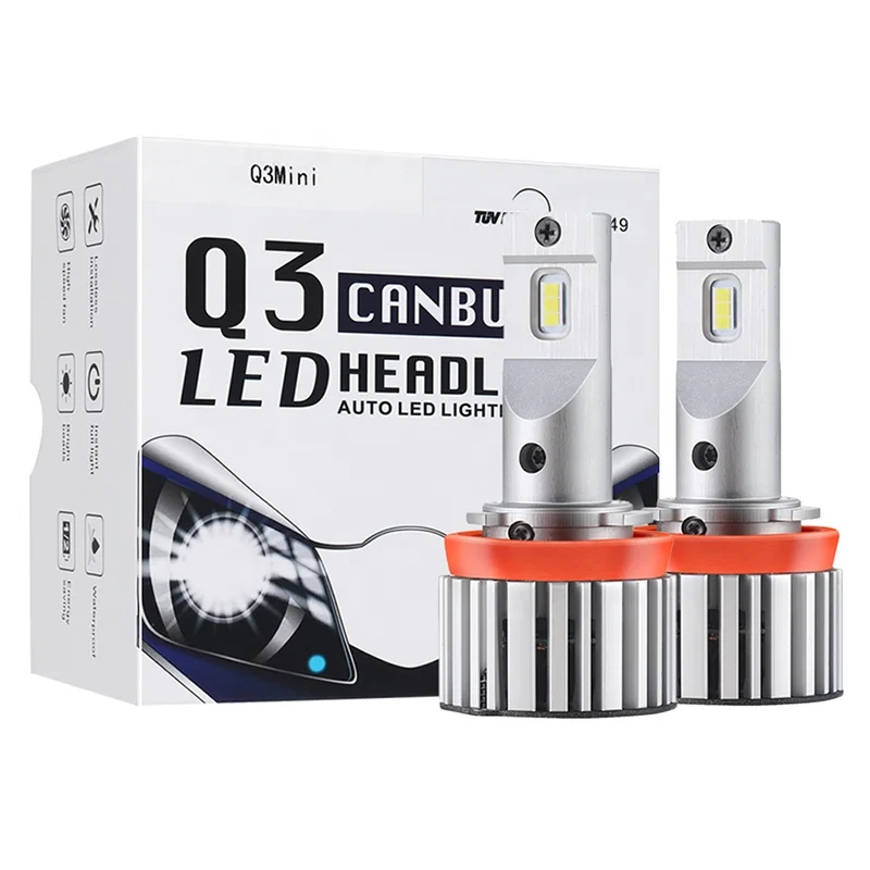 Car led light motorcycle auto led headlight bulb 360 degree h7 h11 9005 9006 h4 72W 12000lm Q3mini high power led headlight