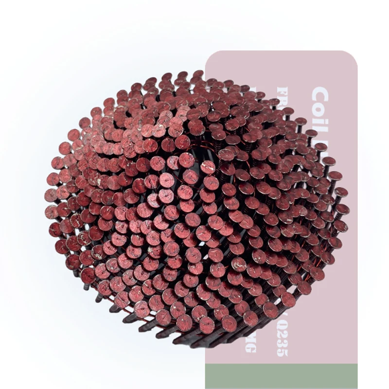 Fencing Pallet Nails EG MG Coil Nails Plated Ring Shank machine Nailer wire collated nails 15 degree ring shank