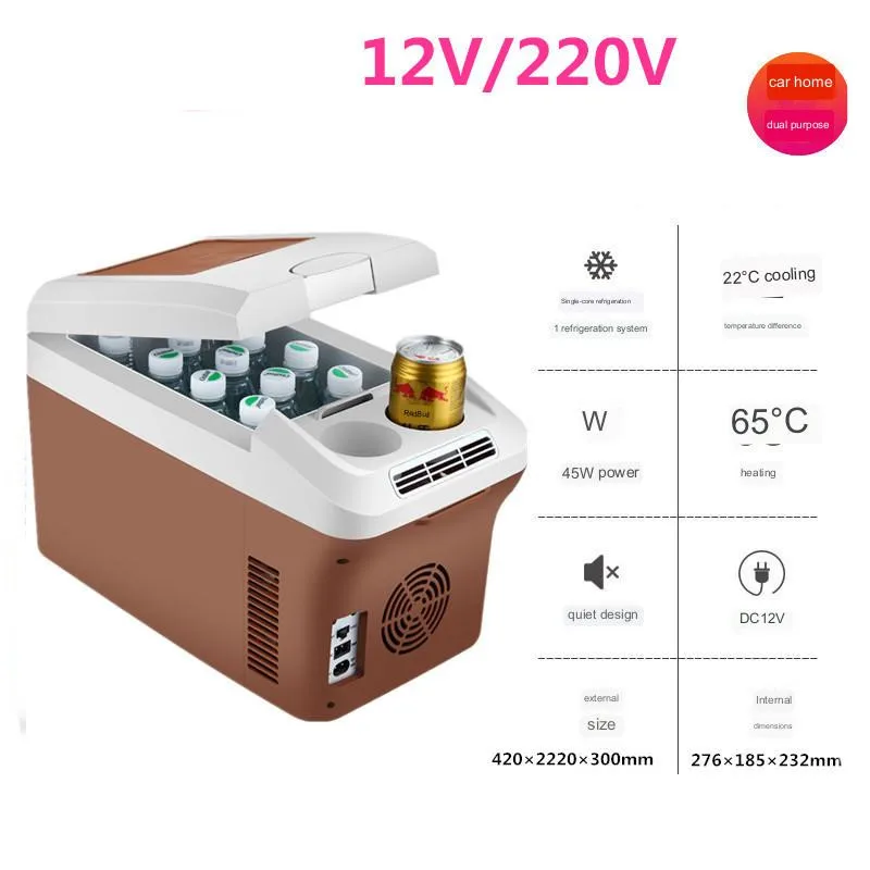 Factory Supply 12v 220v Small Freezer Car Fridge Portable Refrigerator 15L Camp With LED Display
