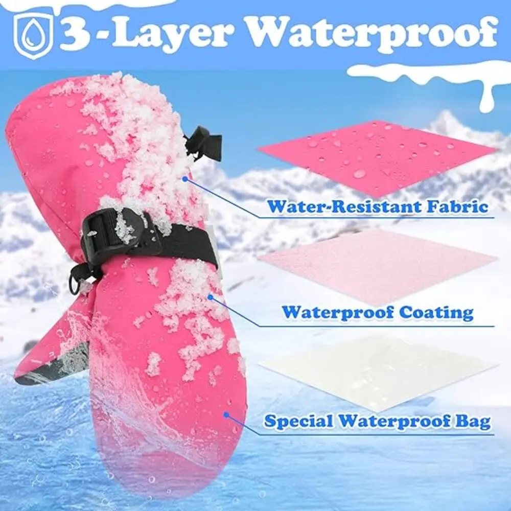 Ski Gloves, Warmest Waterproof and Breathable Snow Gloves for Cold Weather, Fits for Child Outdoor