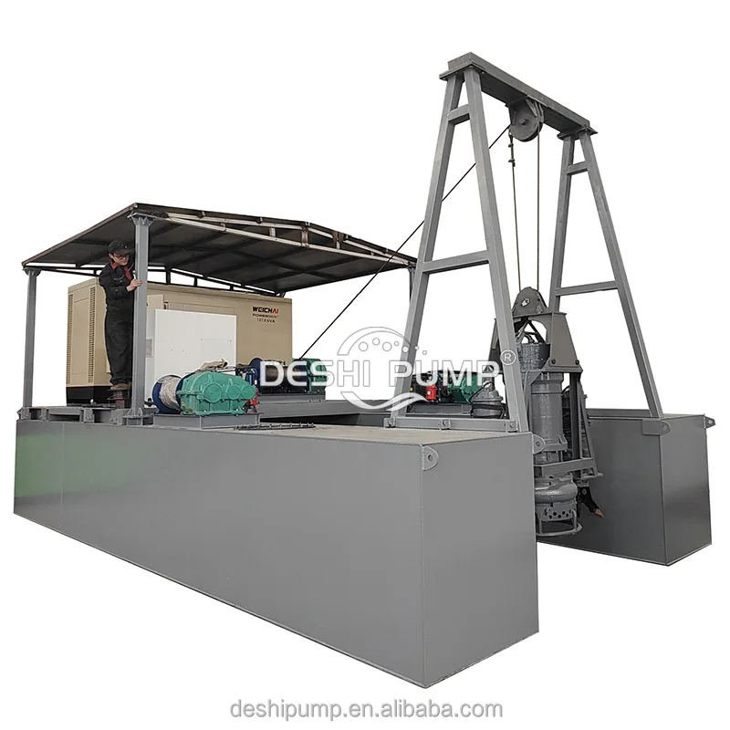 sand dredger small sand barge suction jet dredging machine submersible slurry pump chemical slag mud stone pump