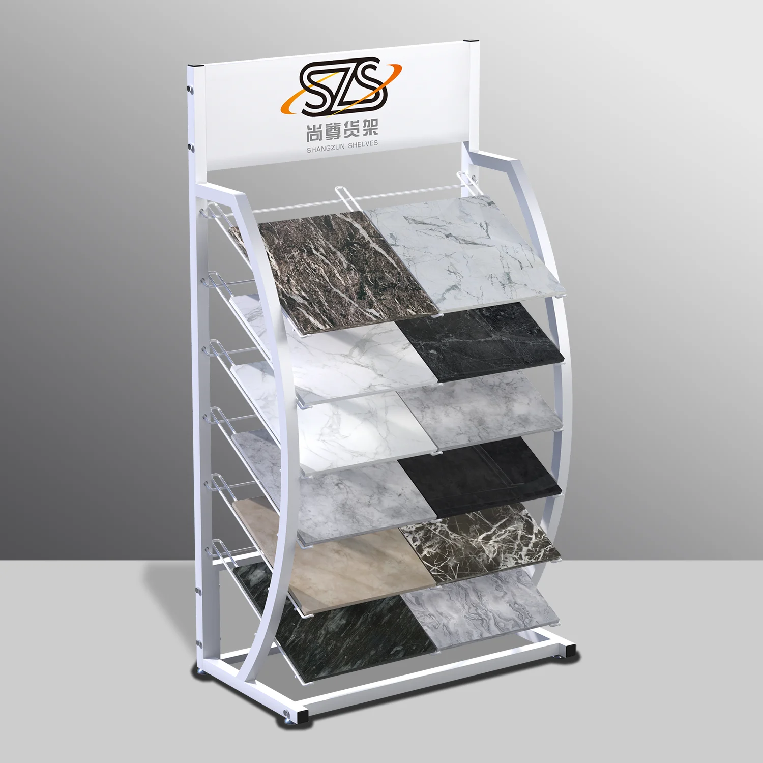 Metal material ceramic tile display rack, metal wire ceramic tile display rack, Rock panel display rack Album display rack