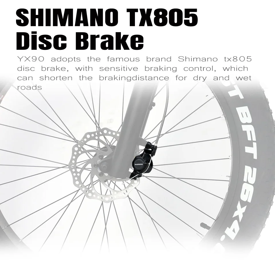 Brand new electric bicycle 9 speed electric snow bike 1000W 48V 14Ah Full suspension SHIMANO dual disc brake fat tire ebike