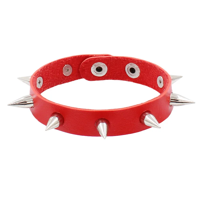 Unique Rivet Stud Wide Cuff Wristband Leather Punk Gothic Rock Bangle Harness Bracelets for Women Men Jewelry