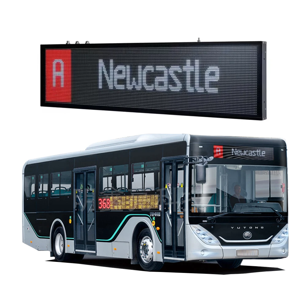 Bus Station Broadcaster Led Display Screen P2.5 P5 Vehicle Rear Window Display 4G Gps Tracker Bus Advertising Led Display Screen