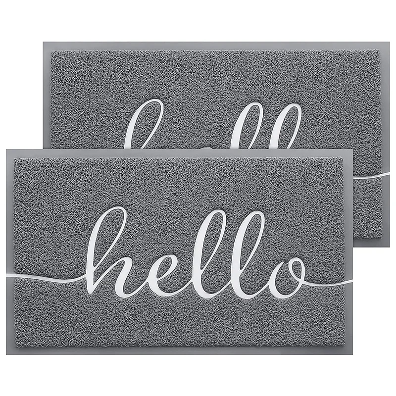 Дверной коврик из ПВХ с тиснением HELLO design 40x60
