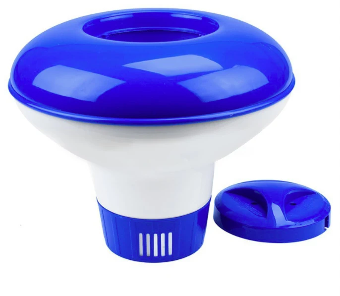 RTS Swimming Pool Chemical Cleaning Accessories Piscina Alberca Tablet Floater Chlorine Tablet Dispenser With Thermometer