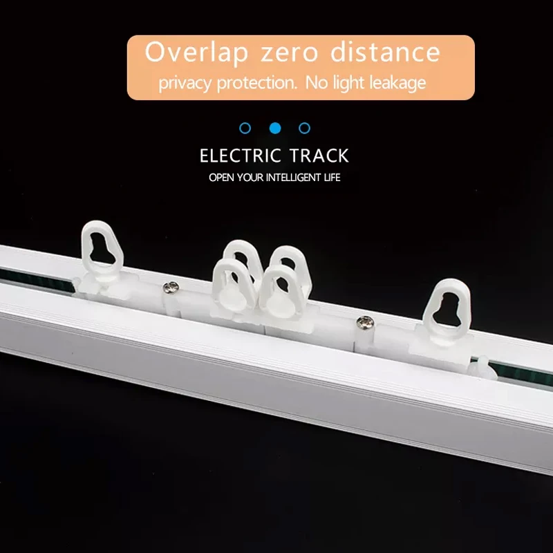 Ripple fold curtain track s fold rail pulley for motorized electric curtain Dooya  tuya curtain track