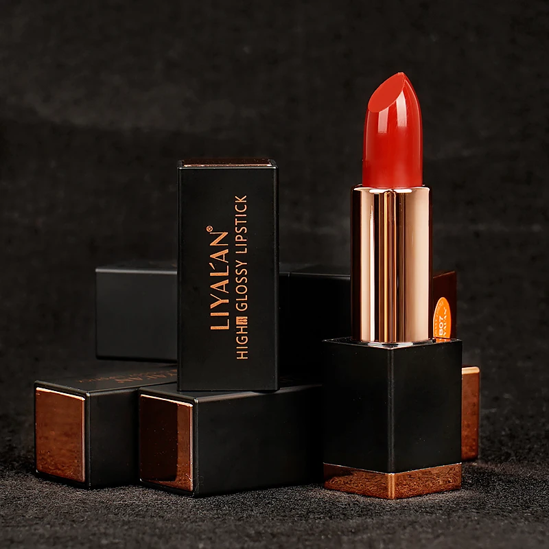 LIYALAN wholesale high quality long lasting waterproof glitter private label high gloss lipstick