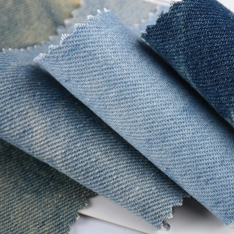 Manufacturers direct polyester cotton tie flower wash denim handbag shoe material pants coat hat abstract tie dye denim fabric