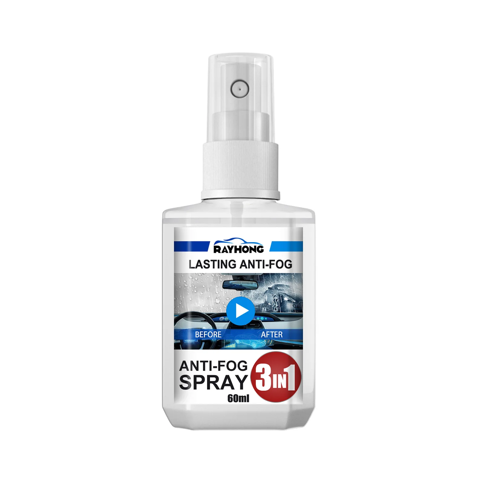 C0892 3-in-1 car anti fog agent  car windshield front and rear home dual purpose cleaning rain and anti fog agent