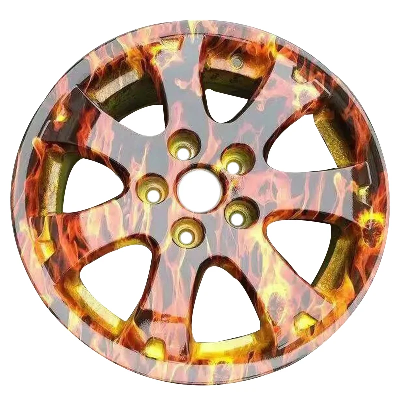 TSAUTOP Flame Design Aquaprint Hydrographic Dipping Water Transfer Printing Film for Car Rims