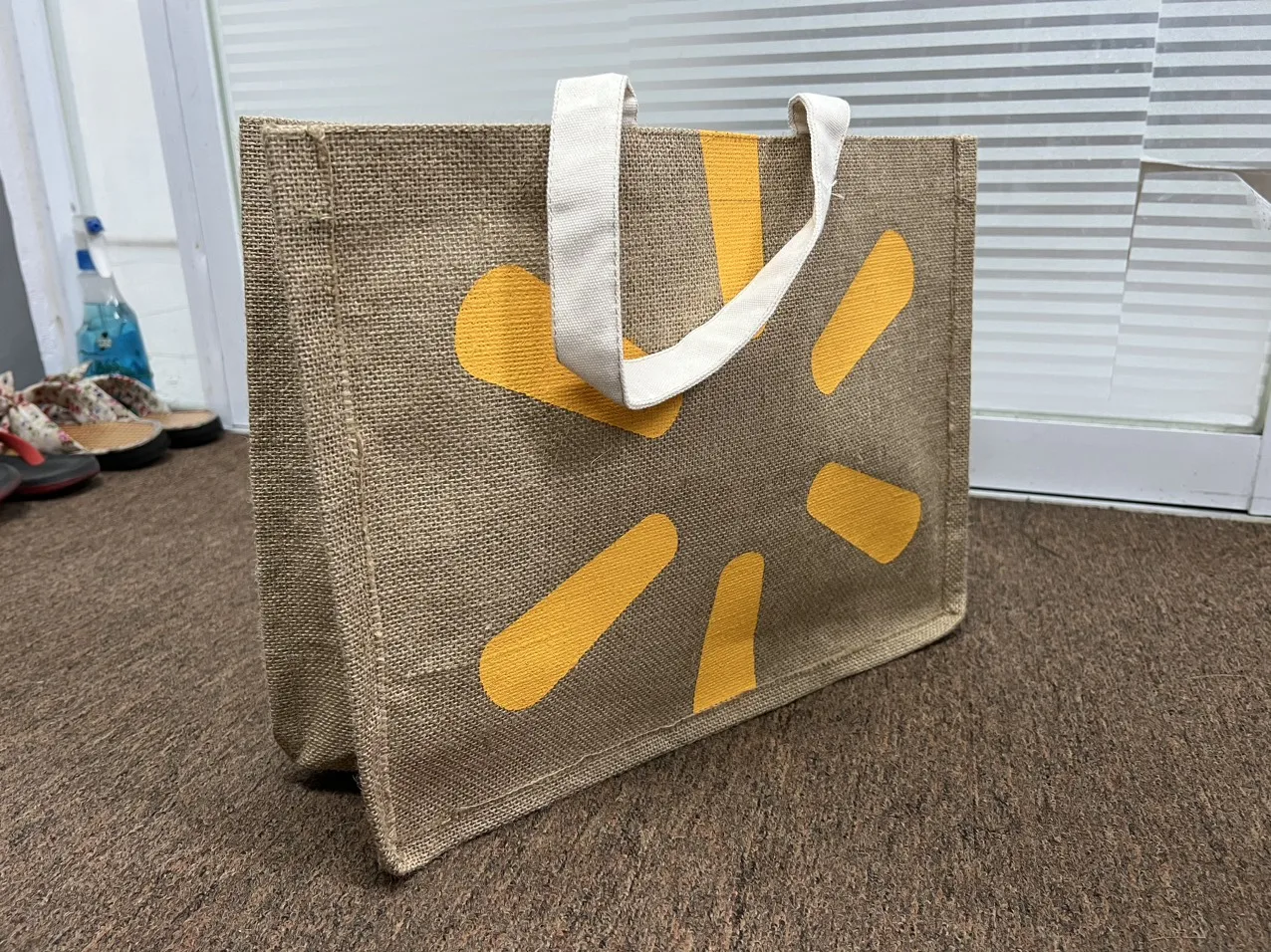 Custom Color jute eco recycle material Tote Bag Eco-Friendly Recyclable Promotional Shopping Handbags