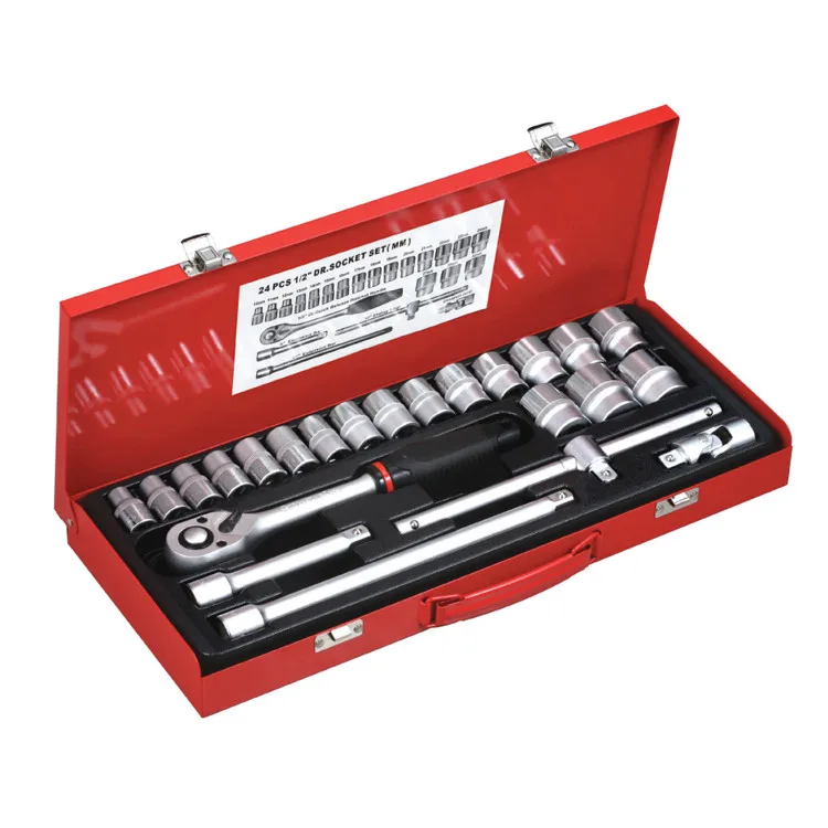 Высококачественный Набор торцевых ключей 1/2 дюйма, 24 шт.