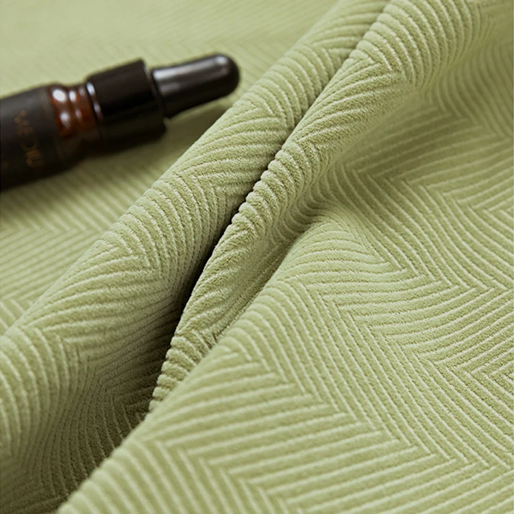 2022 New Soft Feeling Blackout Wholesale Home Textile Fabric Herringbone Chenille Velvet Upholstery Cloth Curtain Fabrics