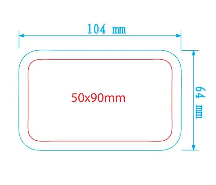 Rubber Magnetic Button 50x90mm