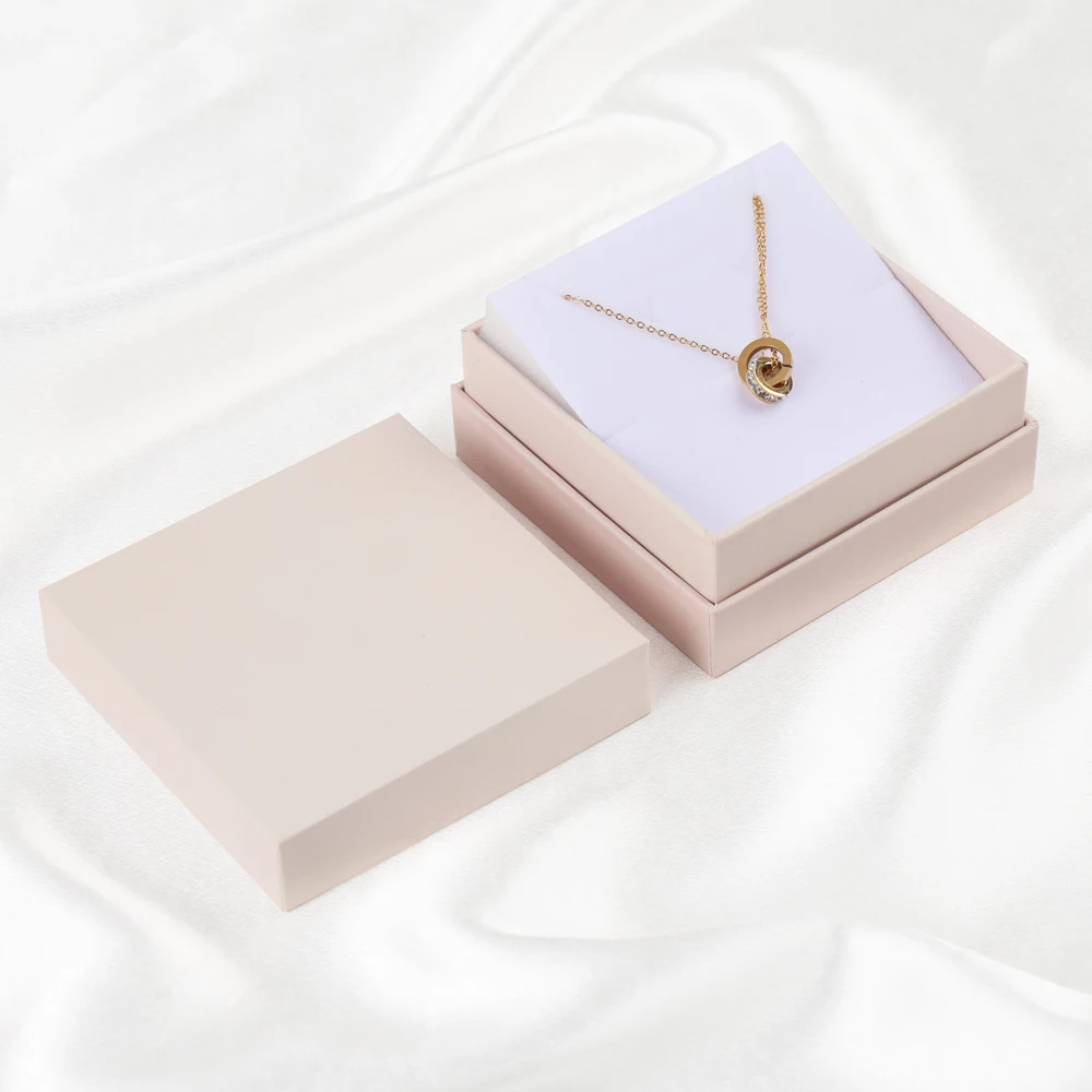 High end jewelry box  jewel rigid paper jewelry packaging for small business