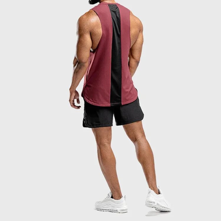 100% Cotton Blank Bodybuilding Exercise Gym Cut Off Top Tank Curved Hem Sublimation Athletic Workout Fit Tank Top For Men