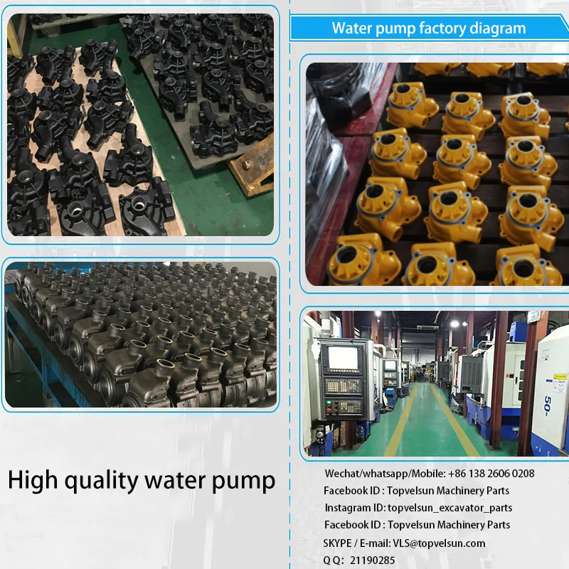 Machinery Engine Spare Parts Water Pump 8971233301 Replacement For 4jg1 Engine