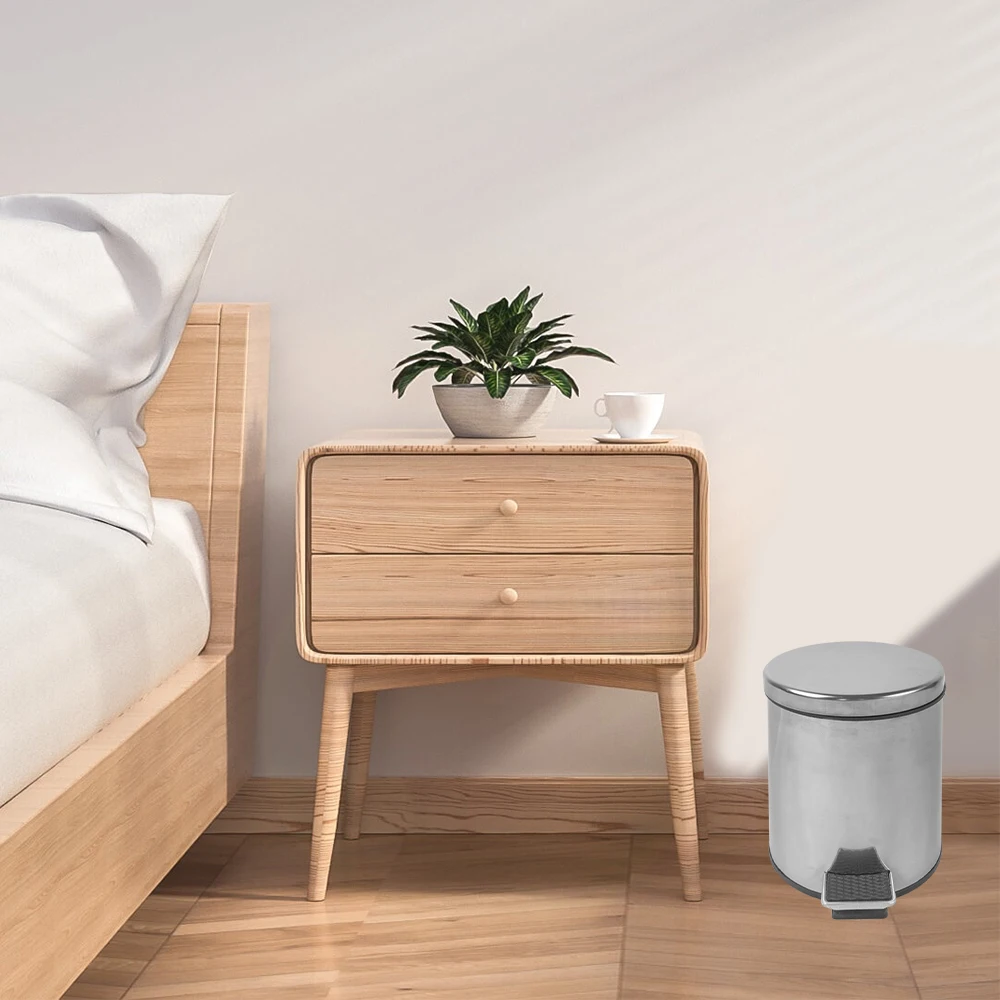 customized foot press bathroom waste bin standard fiberglass waterproof with lid waste bin