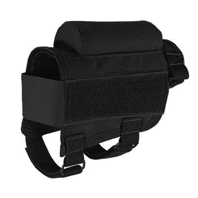Adjustable Tactical Buttstock Shell Holder Cheek Rest Pouch Holder Pack With Ammo Carrier Case