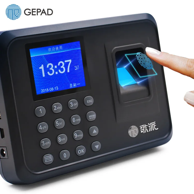 ZMQ-330 GEPAD Software Free Fingerprint Time Attendance Machine Price GEPAD Attendance Machine For Office Factory