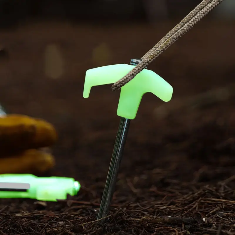 Hot Selling Glow Stainless cast iron Pegs For Camping Tent Peg Hiking Travel Kits Heavy Duty Tent Peg Camp Accessories