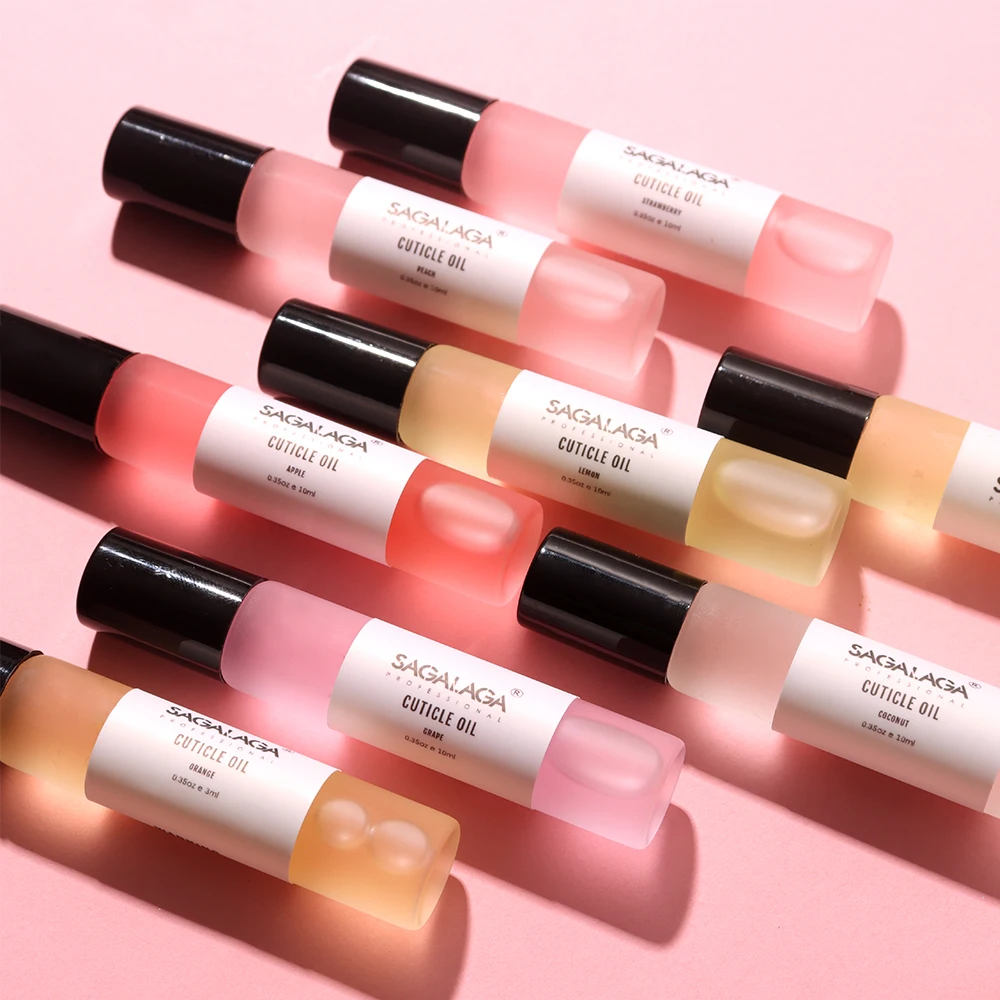 13 Scented Glass Nail Cuticle Oil Bottle With Roller Ball Oem Custom Logo Nail Care Kit Manicure & Pedicure Set Wholesale