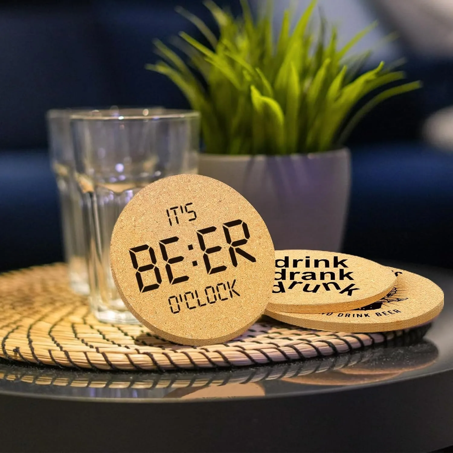 china factories Color Printing custom printed logo Eco-friendly cork coaster