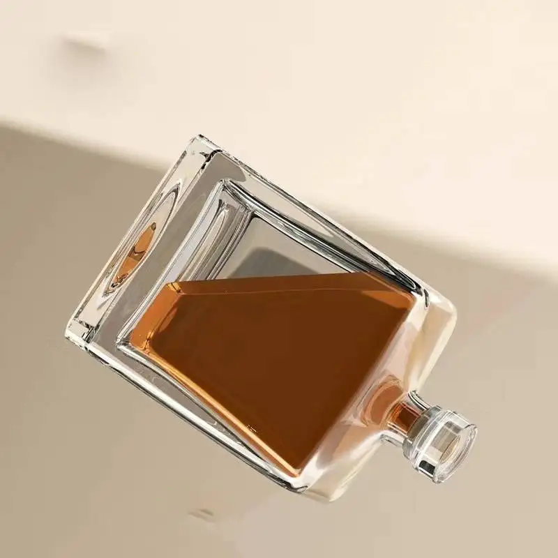 Bartop Clear Liquor Bottle 250ml 3750ml 500ml Brandy Rum Tequila Spirit Gin Vodka Empty Thickness Whiskey Glass Bottles With Cap