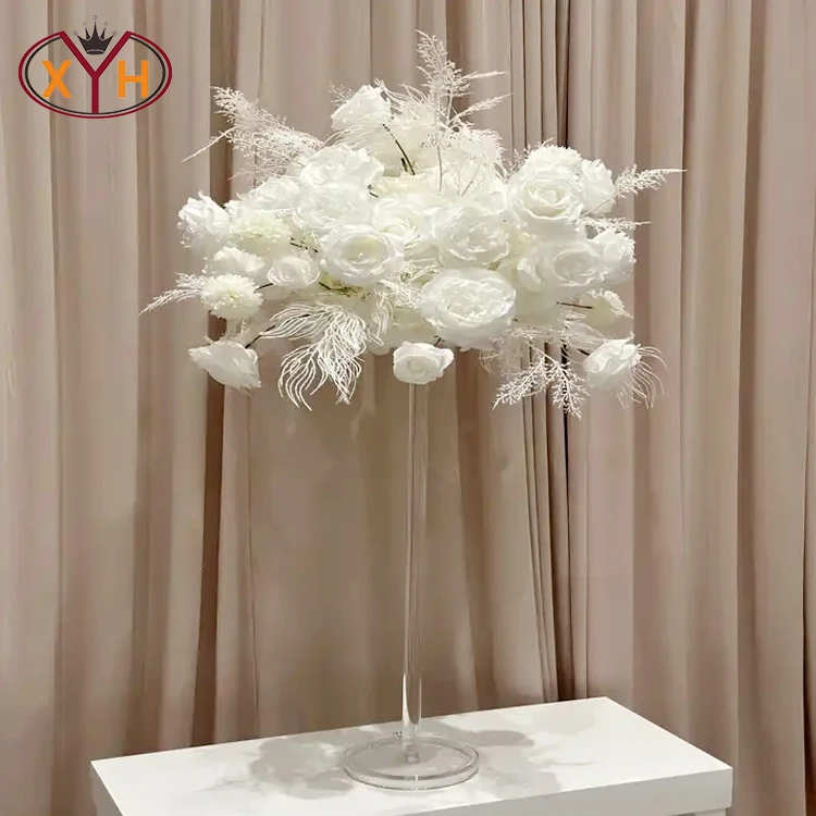 New Design Transparent Acrylic Crystal Table Centerpiece Wedding Decoration Flower Stand
