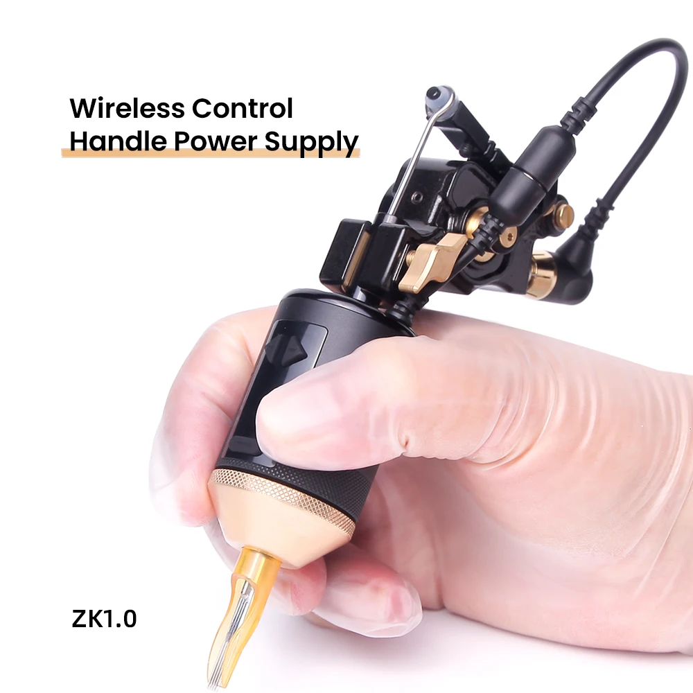 
2021 Newest Adjustable Wireless Battery Tattoo Grip RCA DC Optional Needle Grip For Tattoo Machine Gun 