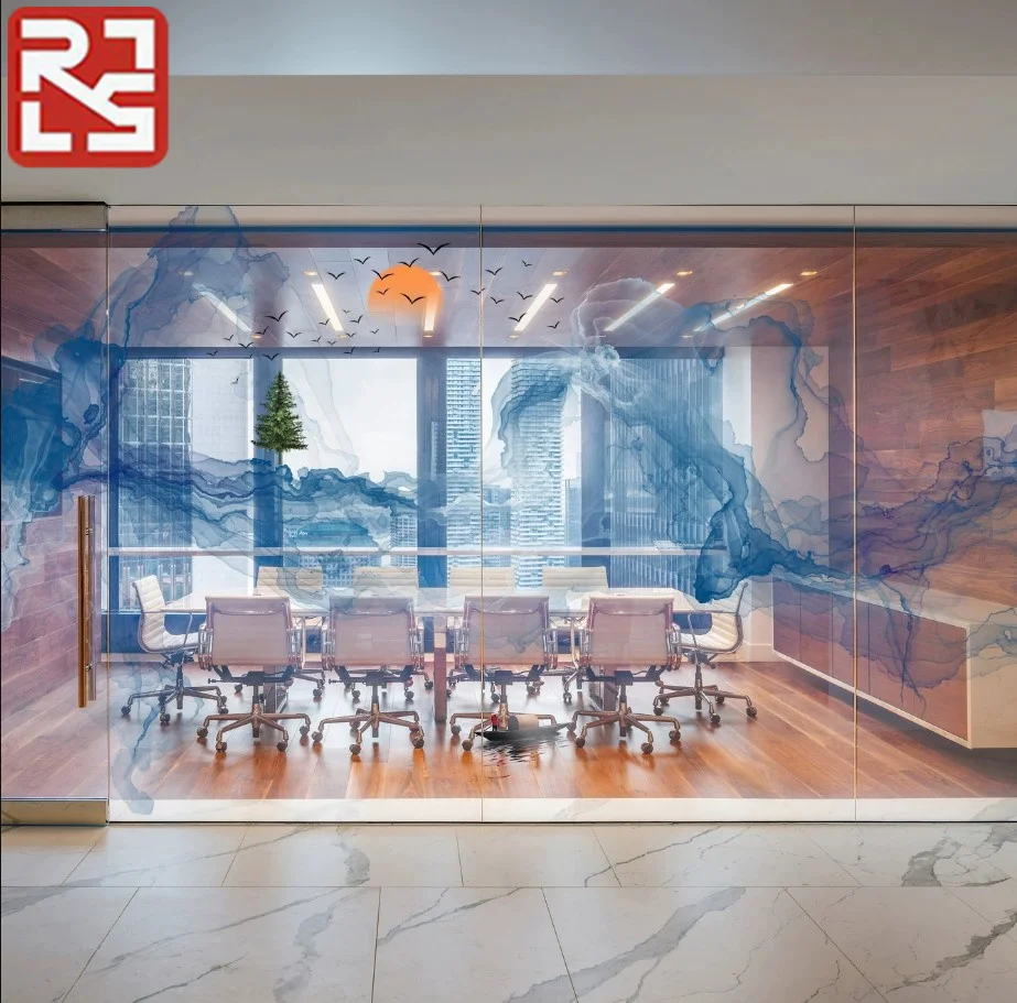 Etching   Self Adhesive Smart  Film with patterns for Architectural/House/Interior