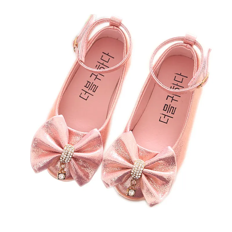 or11004h New Style Spring Summer Bowknot Baby Girl Shoes Leather Kids Shoes Flat Kids Footwear Children