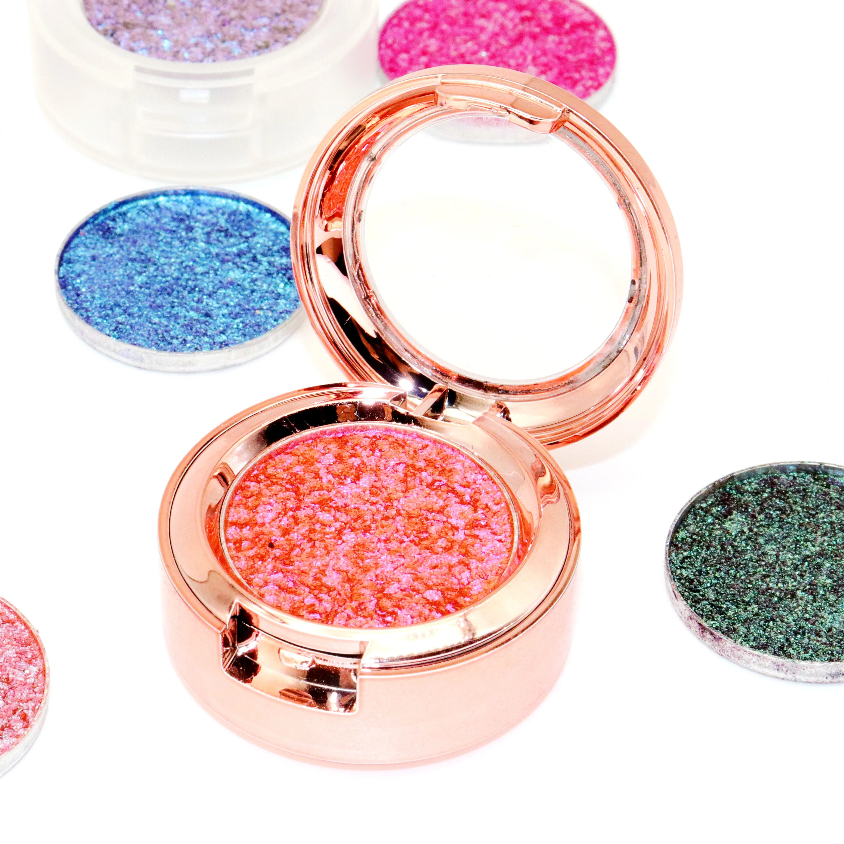 OEM High Pigment Holographic Duo Chrome Eyeshadow 5g Chameleon Shimmer Powder Makeup Customizable Colors for Skin Tone